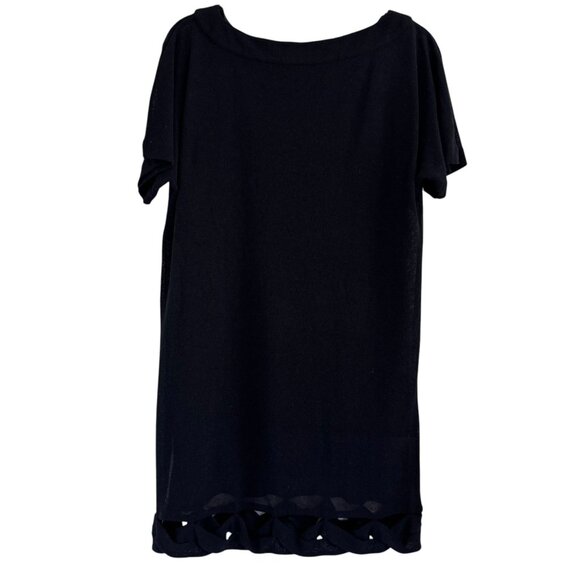 Maryan Mehlhorn Women's Black Knitted Round Neck Shirt Dress Size S - Picture 2 of 12